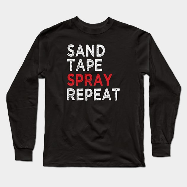 Sand Tape Spray Repeat Long Sleeve T-Shirt by soondoock